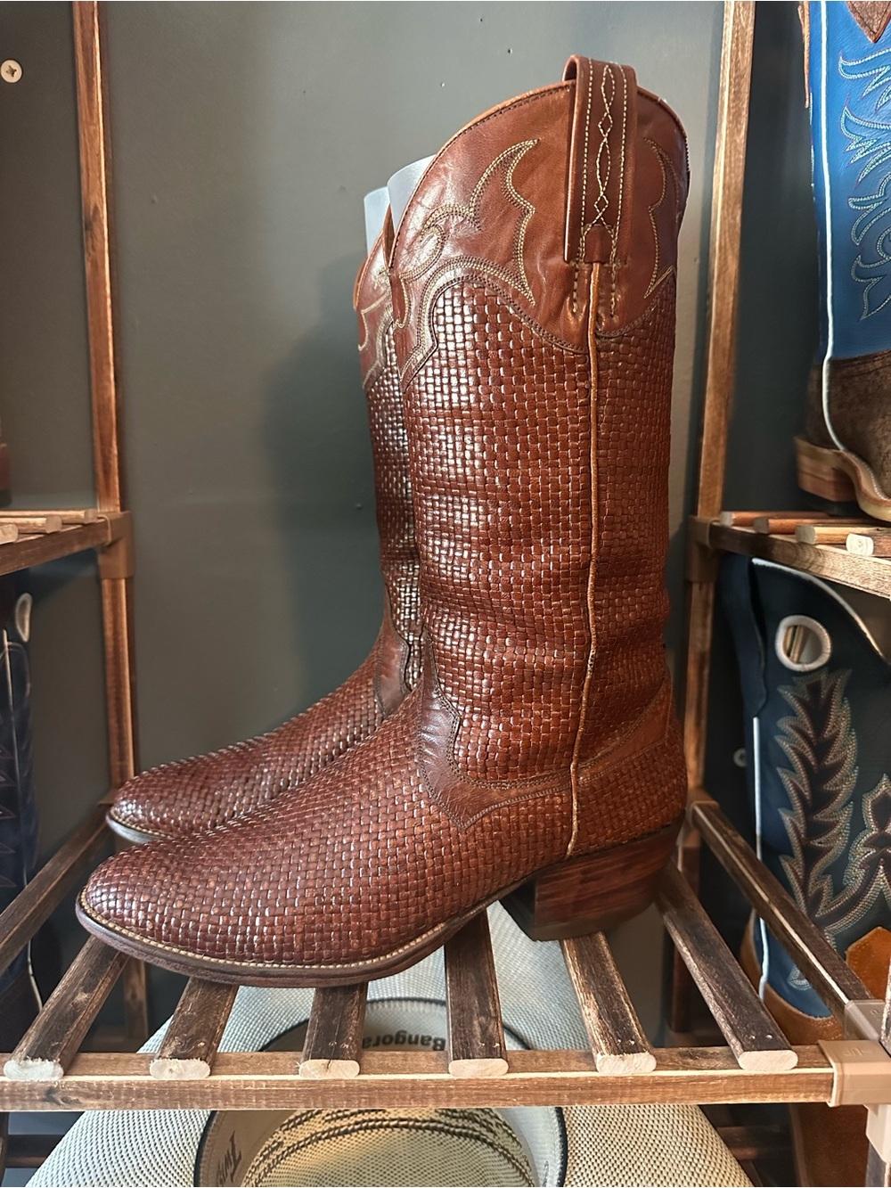 Vintage Dan Post Basketweave boots 9.5d